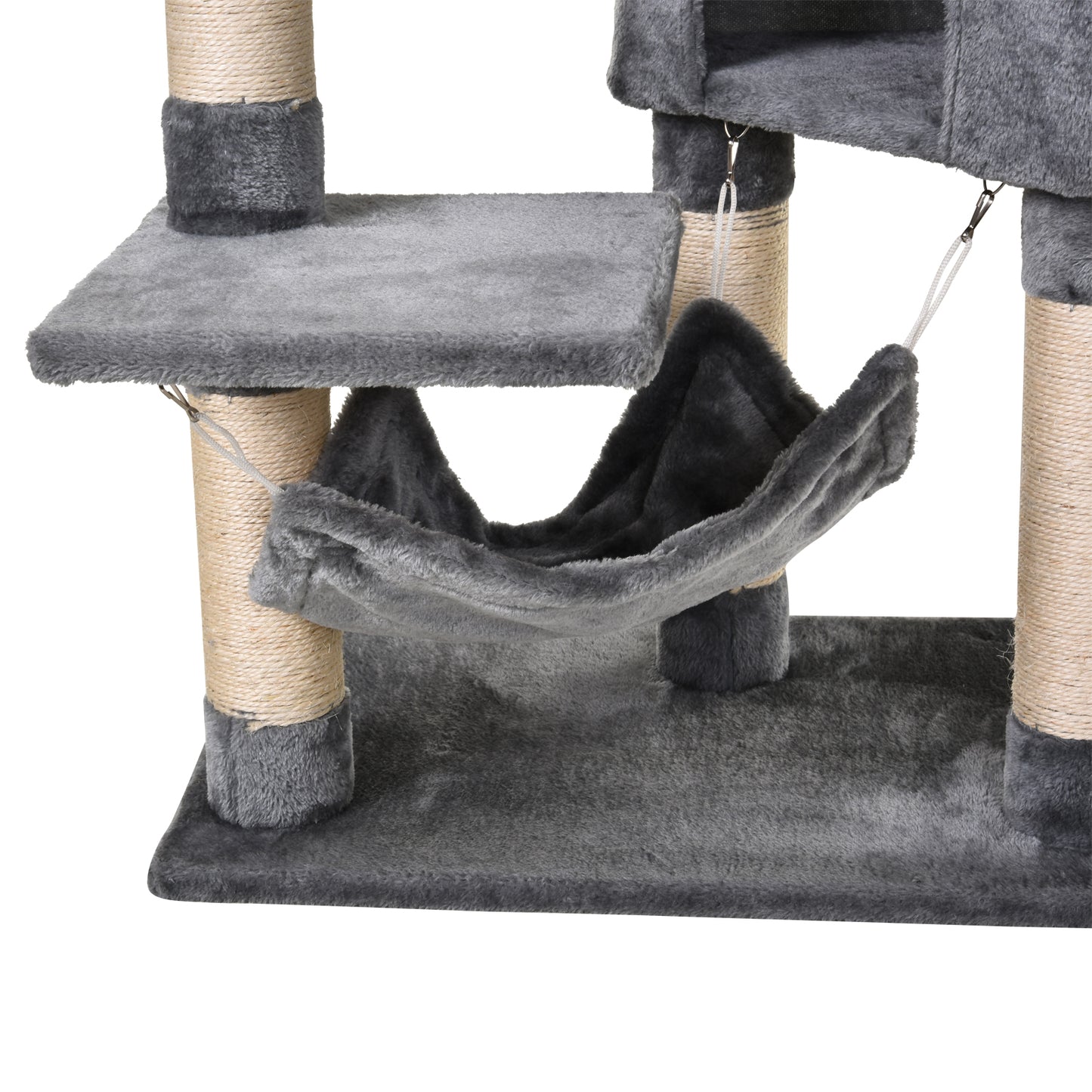 150CM Cat Tree Tower Kittens Activity Stand House Scratching Posts Pawhut