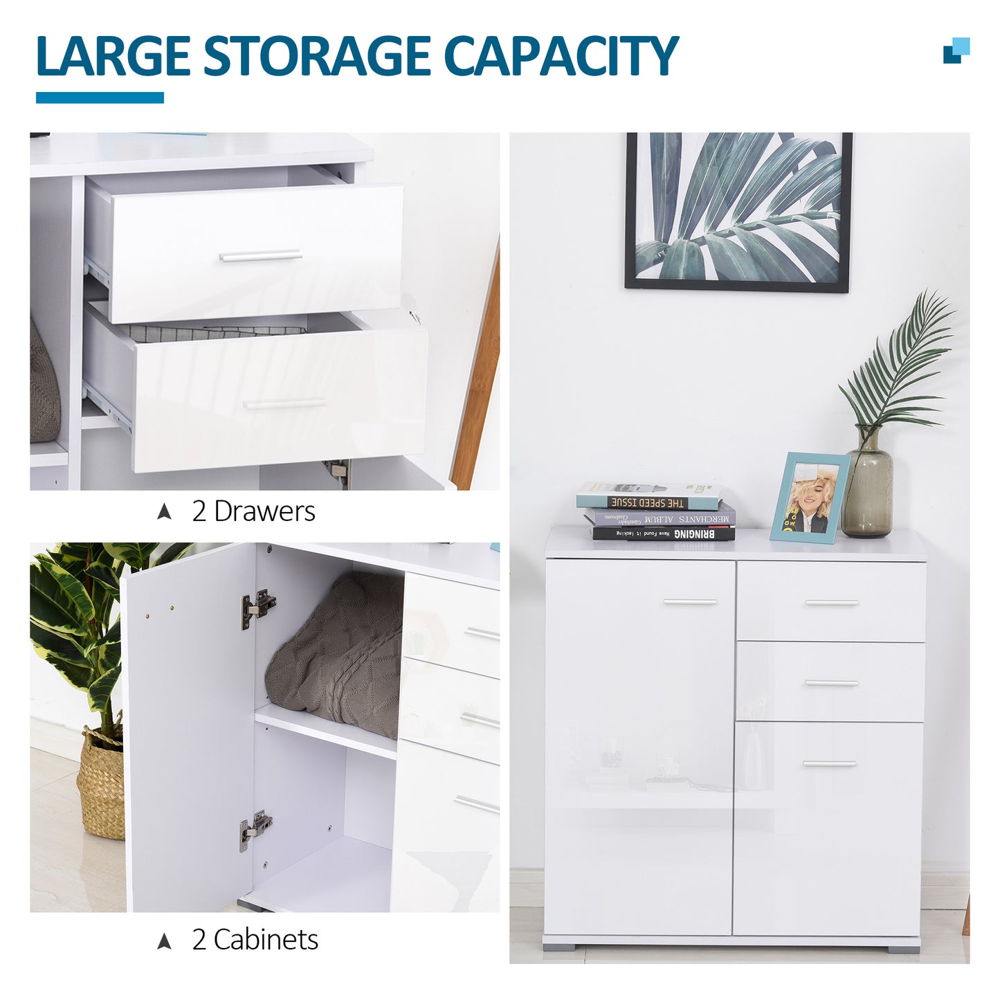 Shoe Cabinet Storage Cupboard 2-Tier Wood Tipping Bucket Modern Hall