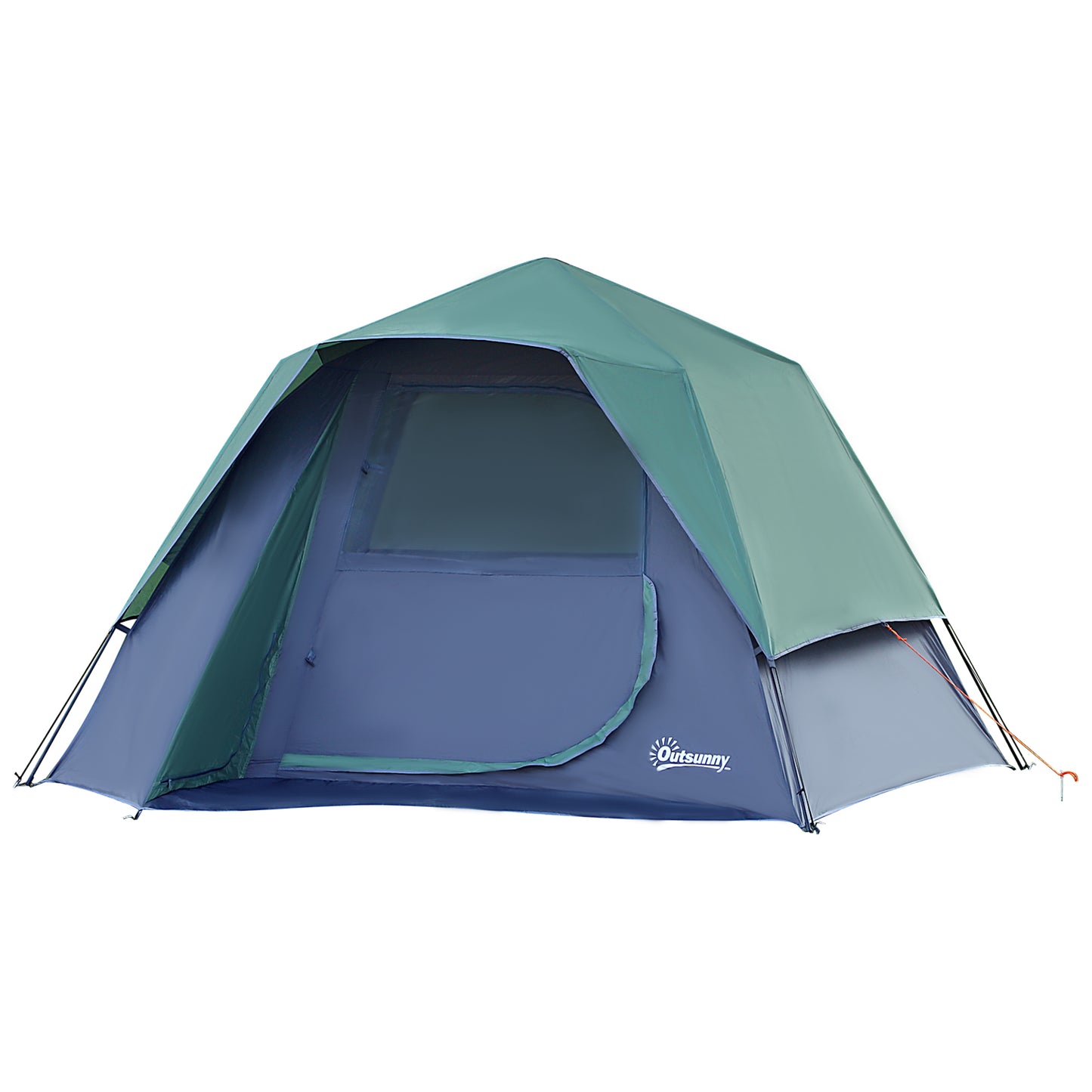 Family Pop-Up Camping Tent W/ Removable Waterproof Rainfly Outsunny