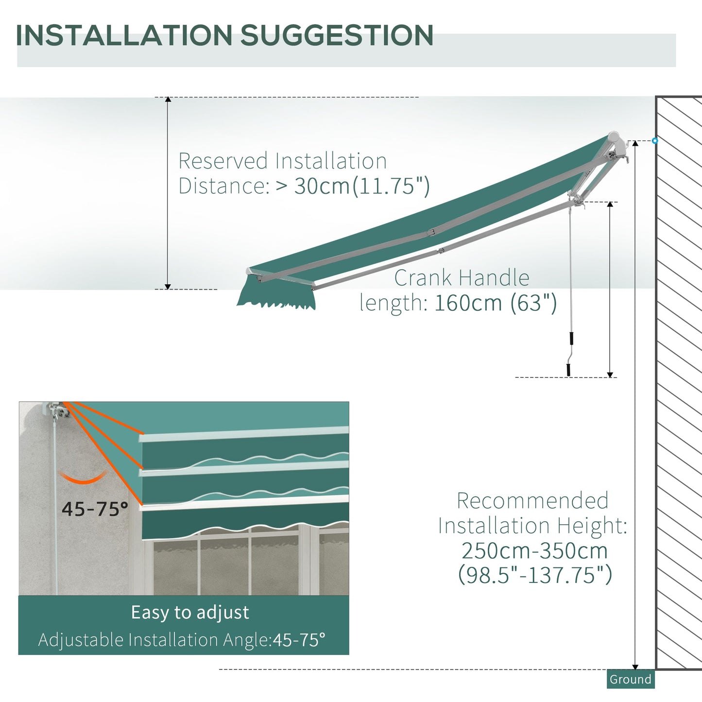 Outsunny Retractable Awning