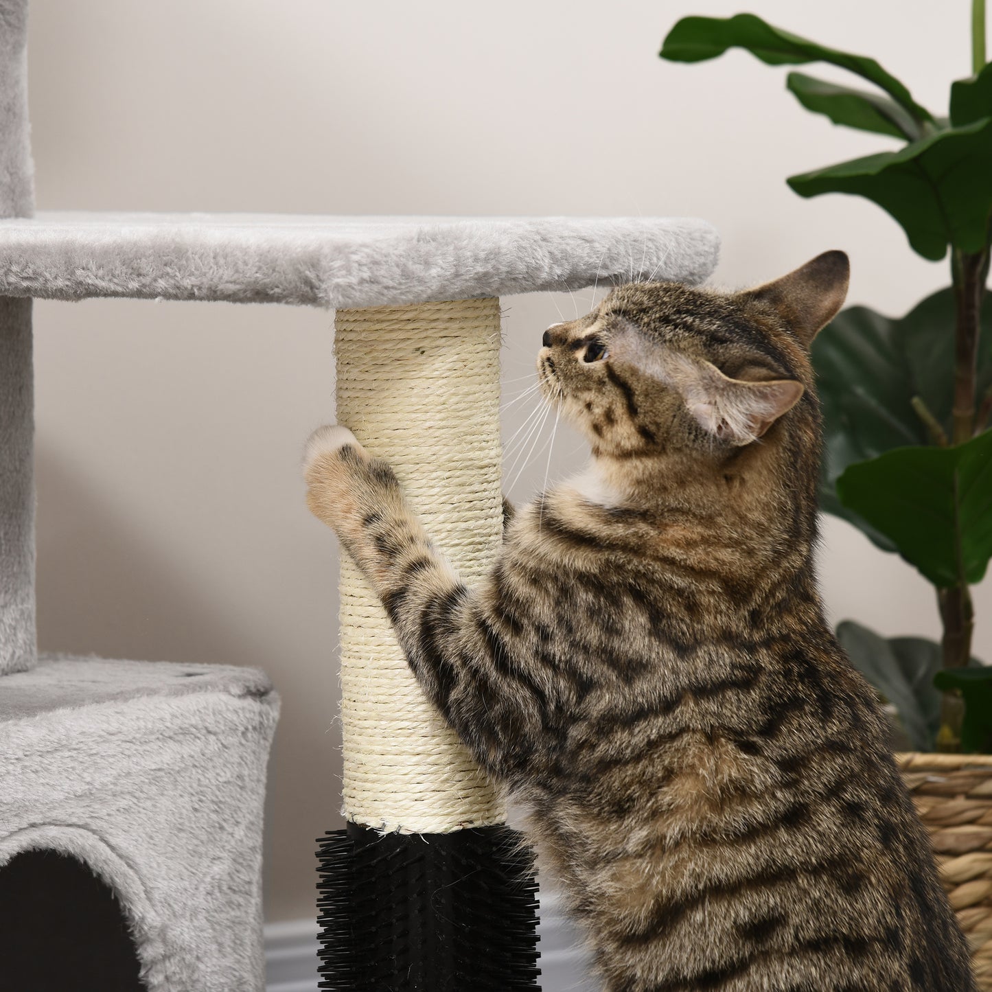 Cat Tree Climbing Activity Center with Scratching Massage Toy Hanging Ball