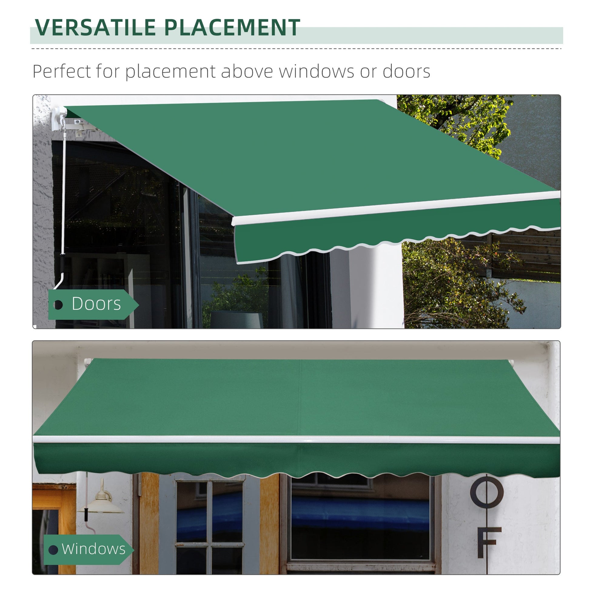 Outsunny Manual Retractable Awning