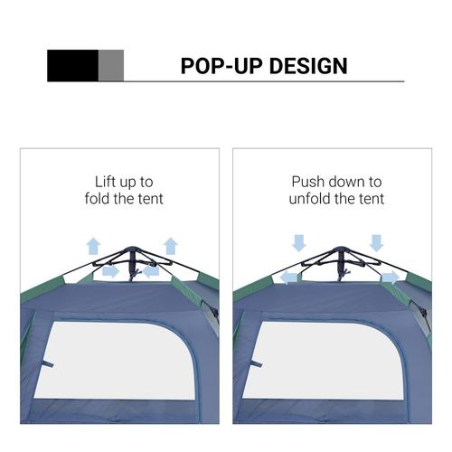 Family Pop-Up Camping Tent W/ Removable Waterproof Rainfly Outsunny