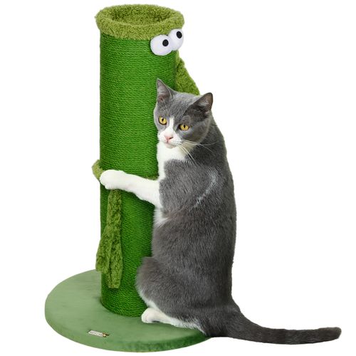 PawHut Cat Scratching Post for Indoor Cats with Sisal Rope Cover, Large Base