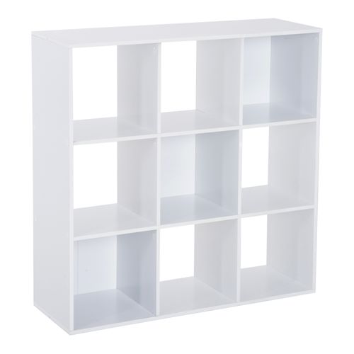 9 Cube Storage Unit Cabinet Bookcase Display Shelves Chipboard - White