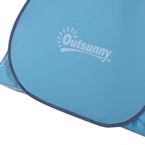 Beach Tent Instant Camping Pop up Tent Sun Shade Shelter, Blue Outsunny