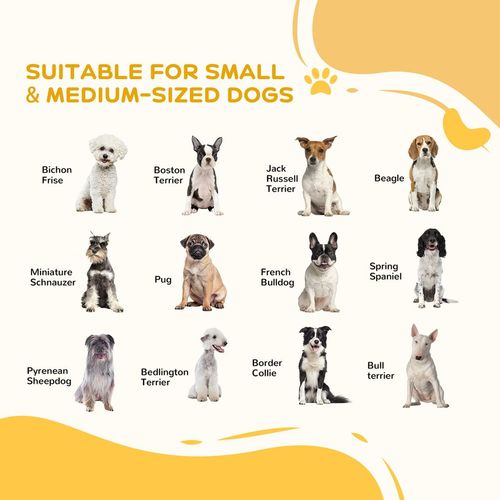 PawHut 8 Panels Freestanding Dog Barrier for S and M Dogs - Natural Wood