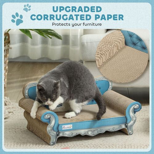 PawHut 2 in 1 Cardboard Cat Scratching Board with Catnip for Indoor Cats