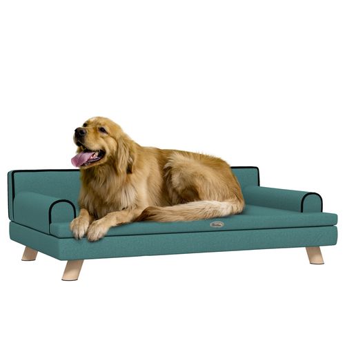 PawHut Dog Sofa w/ Legs, Water-Resistant Fabric for Large, Medium Dogs - Green