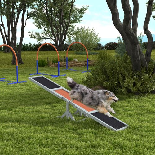 PawHut Wooden Pet Seesaw for Big Dogs with Anti-Slip Surface, 180 x 30 x 30cm