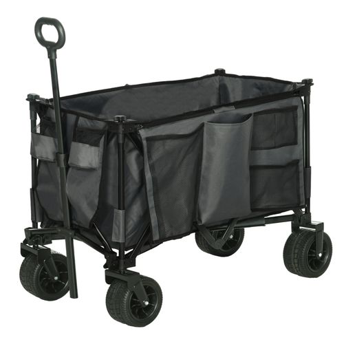 Folding Garden Trolley Collapsible Camping Trolley Steel Frame Oxford Fabric