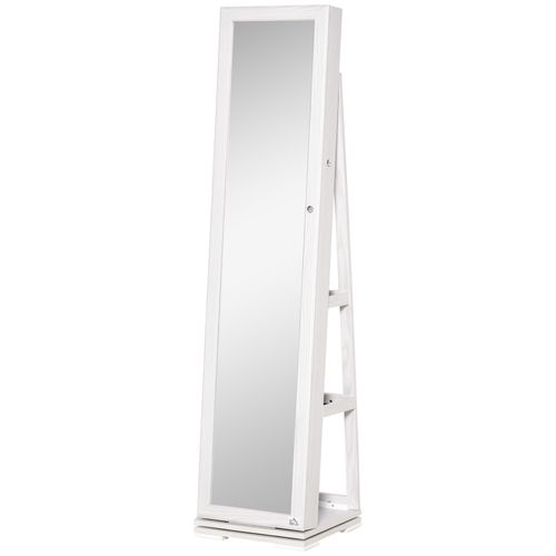 Jewelry Cabinet Full Length Mirror 360??? Swivel Lockable Organizer