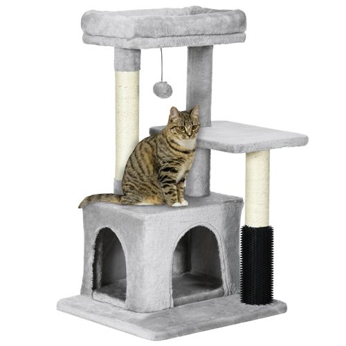 Cat Tree Climbing Activity Center with Scratching Massage Toy Hanging Ball