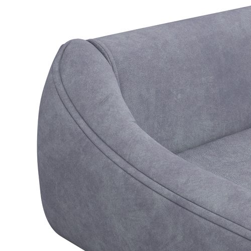 PawHut Dog Sofa Bed Raised Couch with Wooden Frame and Soft Cushion, Grey