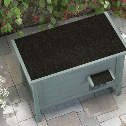 PawHut Outdoor Feral Cat House Insulated w/ Openable Roof - Charcoal Grey