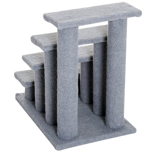 Pet Ramp Stairs 4 Steps Cat Tree Ladder Safety Steps Climbing Frame Grey