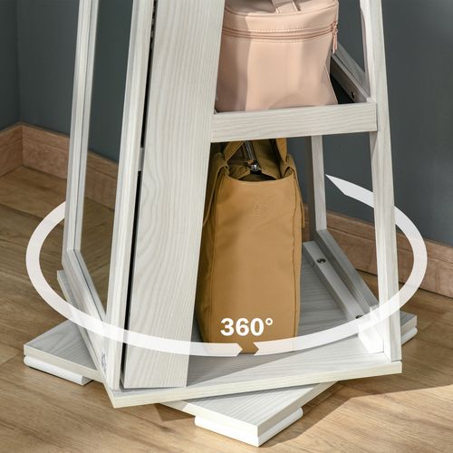 Jewelry Cabinet Full Length Mirror 360??? Swivel Lockable Organizer