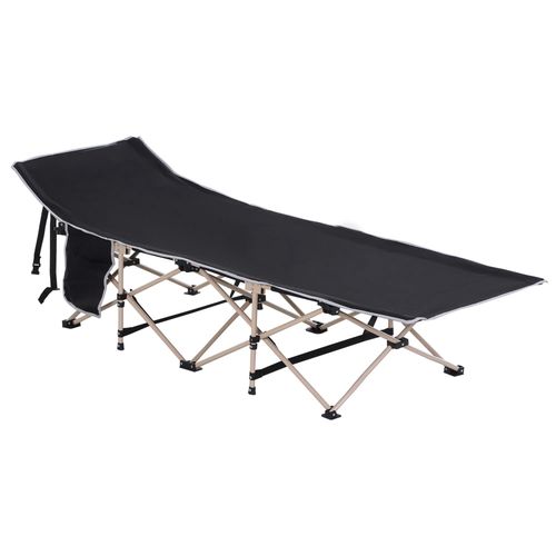 Single Portable Outdoor Military Sleeping Bed Camping Cot Black Outsunny