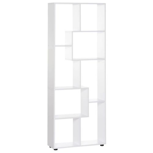 Multipurpose 8-Grid Bookshelf Decorative Shelf, Bathroom, Kitchen White