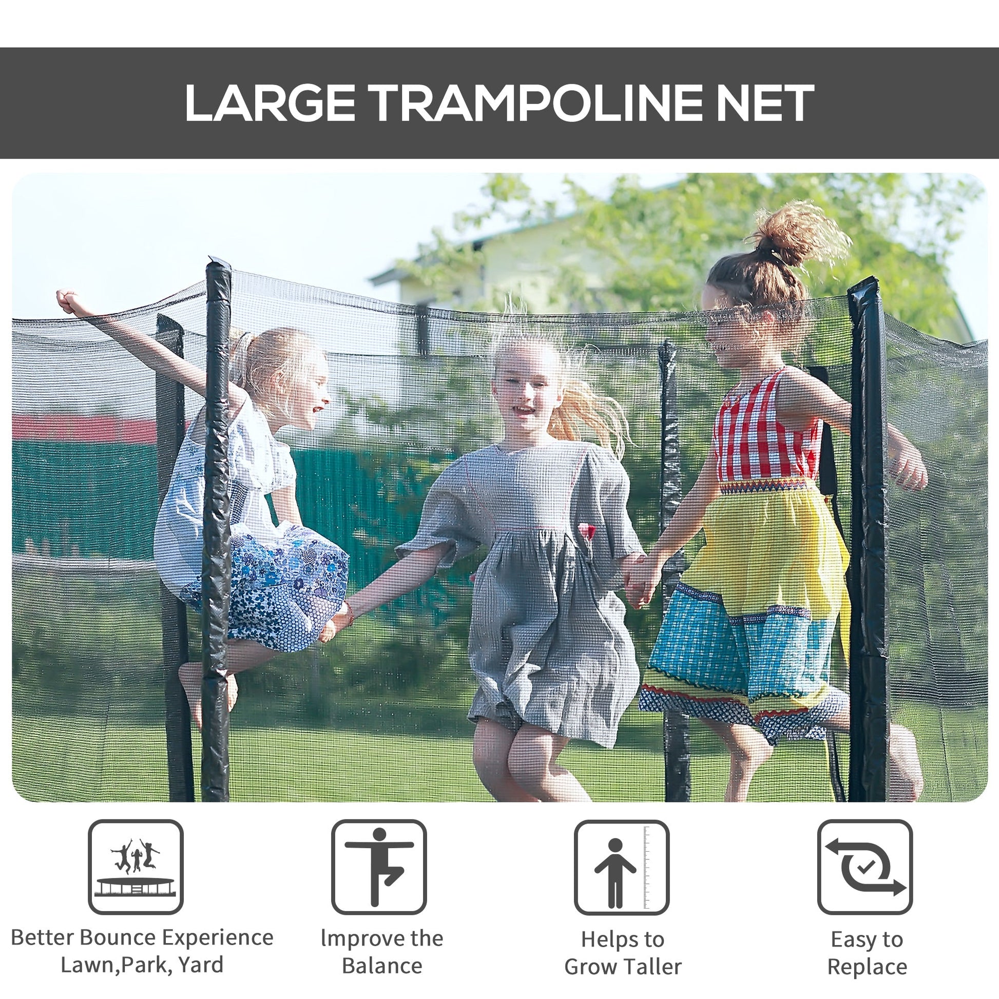 HOMCOM 8ft Trampoline Safety Net